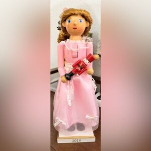 2018 Pink Nutcracker Doll with Red Toy